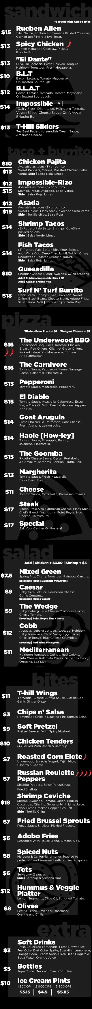 15533 tarantula hill food menu image