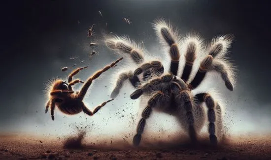 15730 tarantula kicking hairs